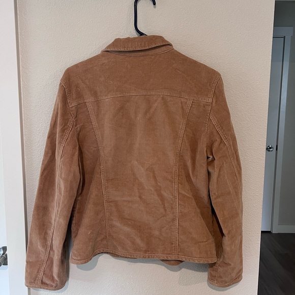 Brown Faux Suede Button Up Jacket - Picture 3 of 6